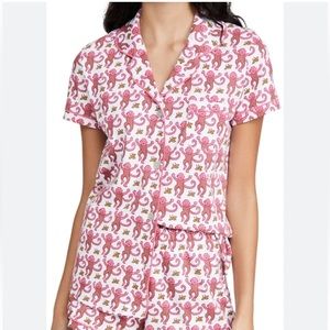 Roller Rabbit Monkey Print Pajama Top